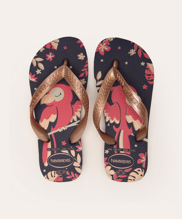 chinelo infantil top pets havaianas azul marinho 23-24