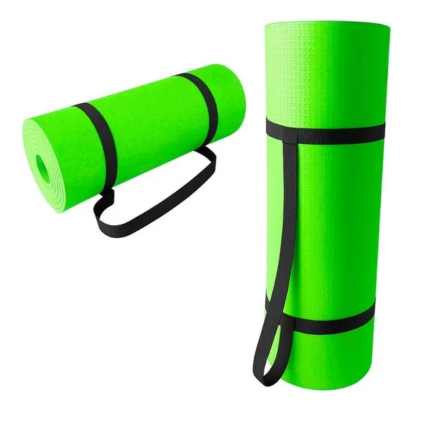 Colchonete para Academia e Tapete Yoga Colchonete Academia 100x50x10 em EVA Leve e Macio Preto e Verde OEM Colchonete para Academia Colchonete Academia Tapete Yoga 100x50x10 em EVA Leve Preto e Verde OEM