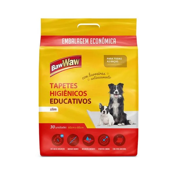 Tapete Higiênico Baw Waw para Cães 30 Unidades