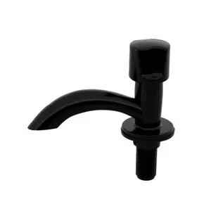 Torneira para Lavatório Mesa Fixa Tulipa em Plástico Abs Preta com Mecanismo 1-4 de Volta Socel Torneira para Lavatório Mesa Fixa Tulipa em Plástico Abs Preta Socel