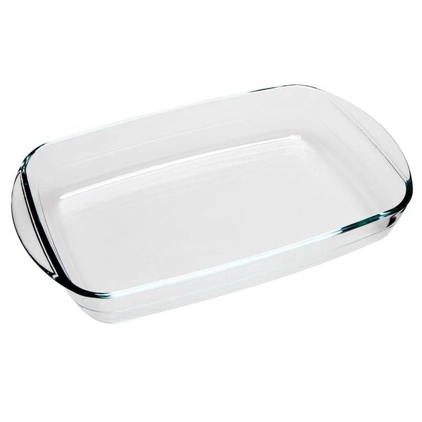 Assadeira Retangular Dynasty em Borossilicato 4,5L Transparente