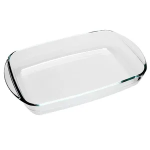 Assadeira Retangular Dynasty em Borossilicato 4,5L Transparente