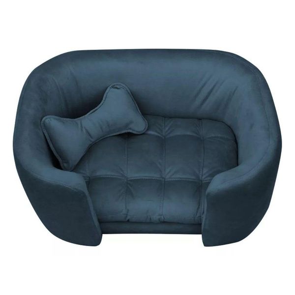 Cama Pet Poltrona Baby Hanna Veludo - Ssx Multicoisas Cor Azul Marinho