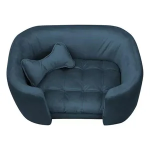 Cama Pet Poltrona Baby Hanna Veludo - Ssx Multicoisas Cor Azul Marinho