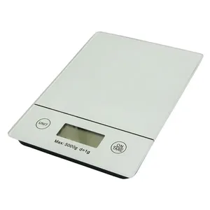 Balança Digital para Cozinha Vidro e Plástico PP 20x14,5x1cm LM3933 - honeyhome