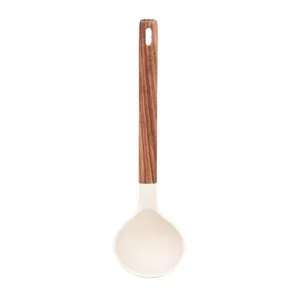 Concha De Silicone Com Cabo Em Acácia Spicy Bege