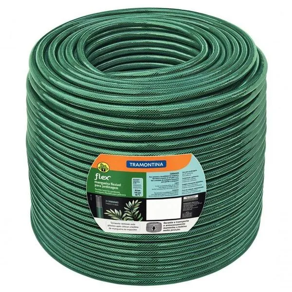 Mangueira Tramontina Em Pvc Verde 3 Camadas 200m