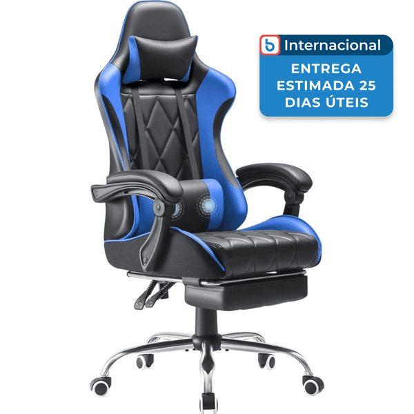 Cadeira Gamer Homall com Apoio para os Pés Azul A-MBI