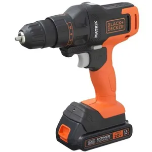 Kit Combinado Matrix Black + Decker com 3 Cabeçotes MTX20K3B-BR Parafusadeira Furadeira Preto Bivolt Kit Combinado Matrix Black + Decker 3 Cabeçotes MTX20K3B-BR Preto Bivolt