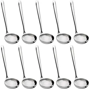 Conjunto 10 Conchas de Feijão Aço Inox Molhos Sopas Restaurantes Cozinhas Profissionais Taumer