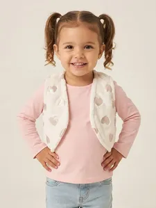 Colete Fleece Infantil Para Menina - OFF WHITE 3