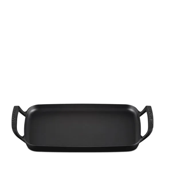Grelha Retangular com Alças Alpine Le Creuset Matte Black 40 CM-UN