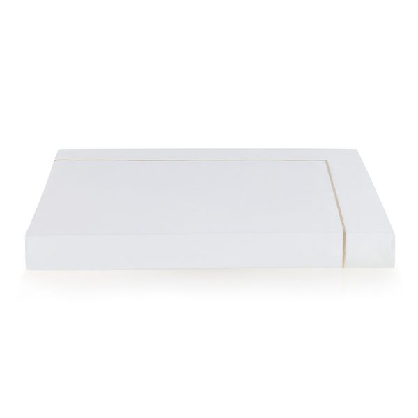 Duvet King 600 Fios Dominicani Branco/Nocciola