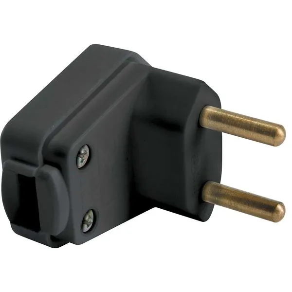 Plugue macho 2P 20 A cinza corpo triangular 57401/009 - TRAMONTINA
