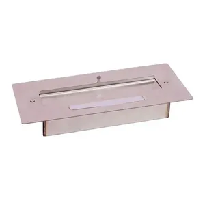 Queimador para Lareira Ecológica Portátil de Embutir Aço Inox 39x16,5x6cm com Chave de Segurança Inox Metalmig Queimador para Lareira Ecológica Portátil de Embutir Aço Inox 39x16,5x6cm Inox Metalmig