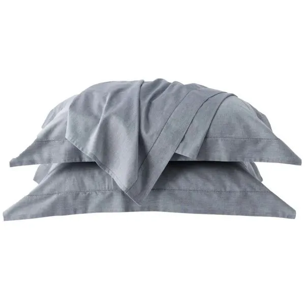Jogo de Cama Chambret Solteiro 4 Peças 100% Algodão 200 Fios Liso Marinho Kacyumara Jogo de Cama Chambret Solteiro 4 Peças 100% Algodão 200 Fios Marinho Kacyumara