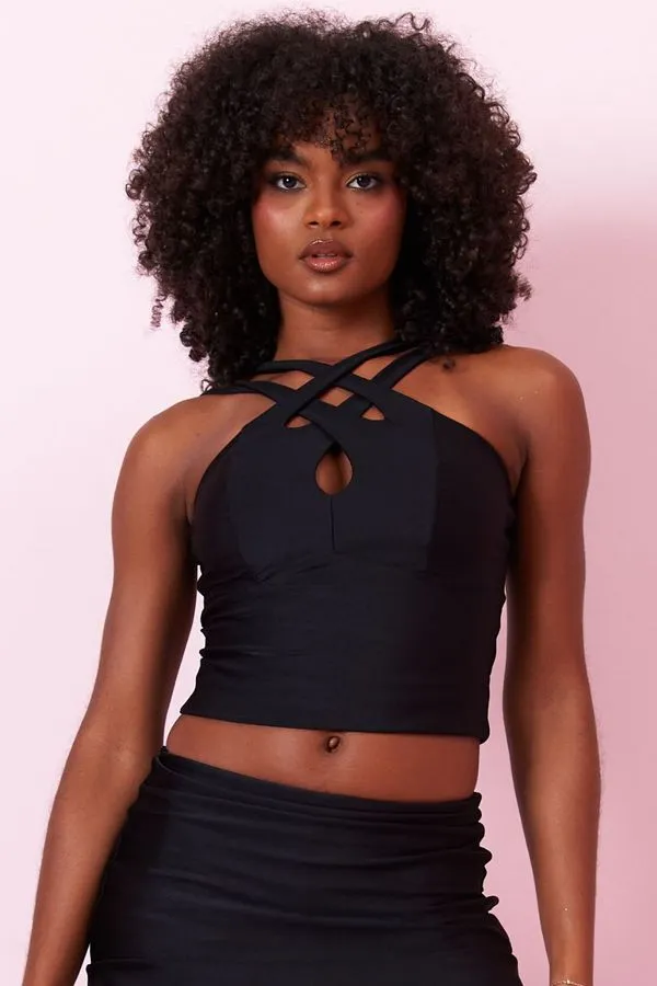Blusa Feminina Up Glam Alça Transpassada Planet Girls Preto P