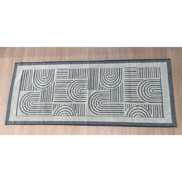 Tapete Passadeira Trilho Felpa Nazca Ci1 Cinza 50x140cm Ref.TRFNA050140CI1 Bordartes