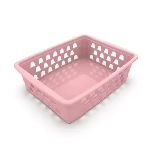 Cesto Multiuso Médio Plástico Rosa 20x15,5x6,5 1032 - Uninjet