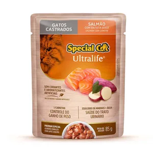 Ração Úmida Special Cat Ultralife Gatos Castrados Salmão 85 g