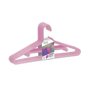 Cabide Dasplast Plástico Infantil Mix Bebê com 6 Unidades Rosa