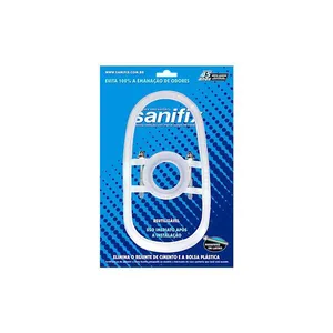 Kit junta de vedação Incepa Flamingo Azaleia para vaso sanitário branco Sanifix