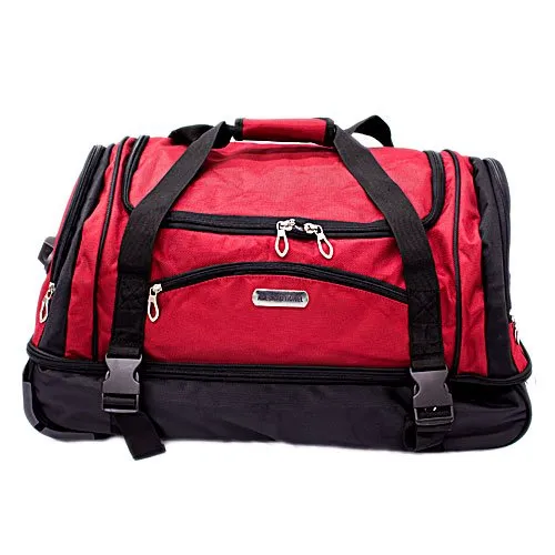 Bolsa Latcor NF-S14001-24 com 2 Rodas Tamanho 24 Poliéster Preta e Vermelha