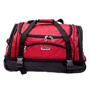 Bolsa Latcor NF-S14001-24 com 2 Rodas Tamanho 24 Poliéster Preta e Vermelha