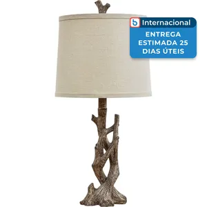 Luminária Rústica Oyears com 23 Pol e Cúpula Decorativa Marrom A-MBI