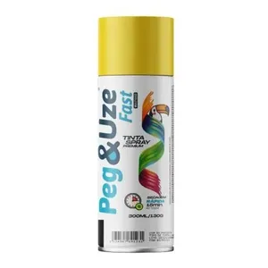 Spray Uso Geral Peg & Uze para Diversas Superfícies Aplicação Fácil Amarelo Chesiquímica Spray Uso Geral Peg & Uze para Reparos e Montagens Amarelo Chesiquímica
