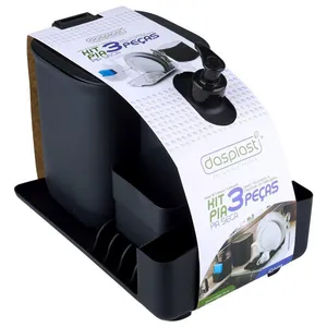 Kit Pia com 3 Peças Dasplast Preto