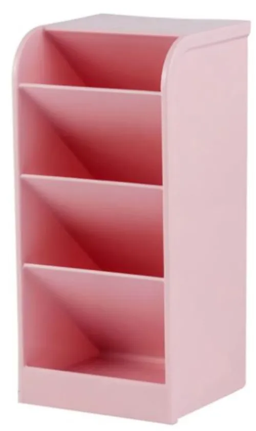 Organizador Diagonal Selado Rosa Pastel 4 Divisórias