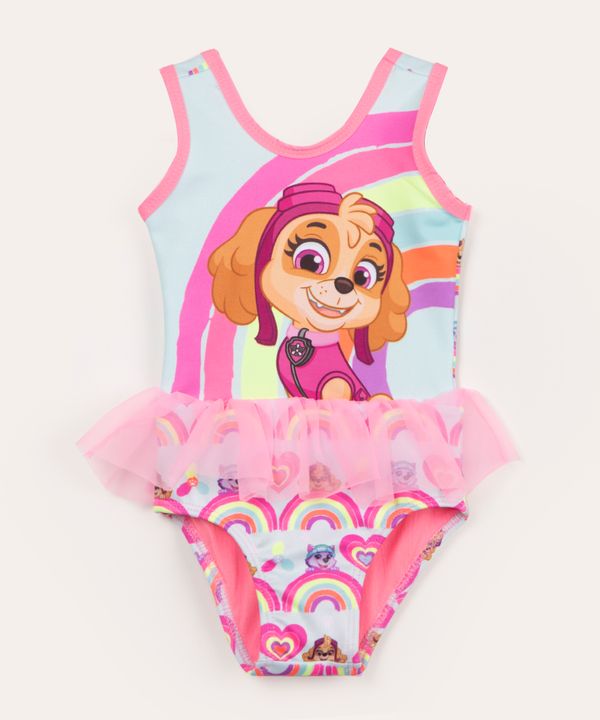 maiô infantil patrulha canina com proteção uv50 multicor 2