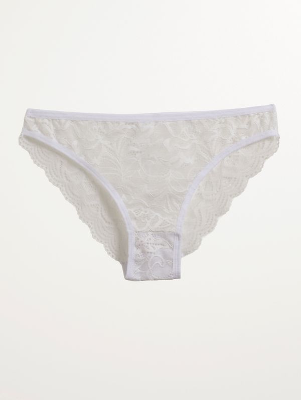 Calcinha Tanga Renda Feminino BRANCO M
