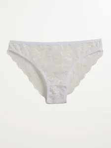 Calcinha Tanga Renda Feminino BRANCO M