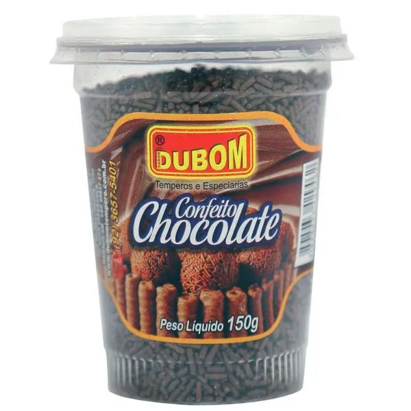 Confeito Dubom Chocolate Copo 150g