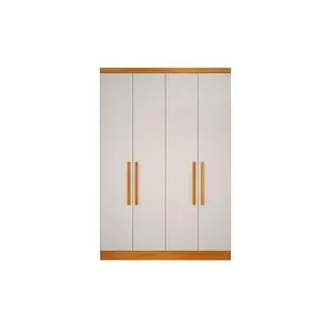 Módulo Quarto Casal Guarda Roupa 4Portas 3Gavs Rizon/Linea Cumaru/Fendi 25-Novo Horizonte