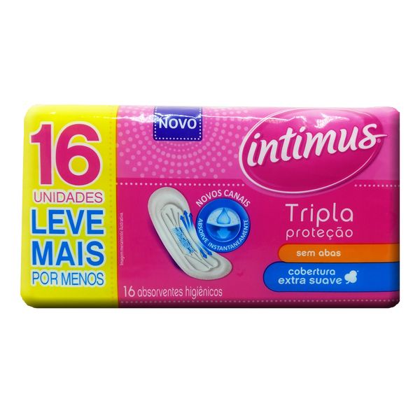 Absorvente Sem Abas Intimus Gel c/ 16 Tri Protect Suave