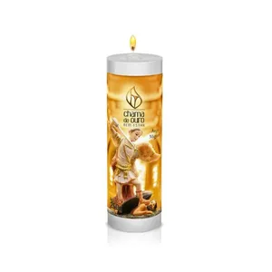 Vela Votiva São Miguel Arcanjo Branca 250g - Chama de Ouro