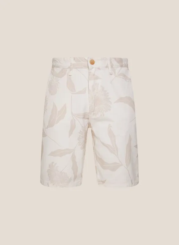 Bermuda Slim Fit Chino Estampada Dudalina Masculina 50