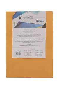Envelope Saco Foroni Kraft Ouro 260x360mm com 10 Unidades