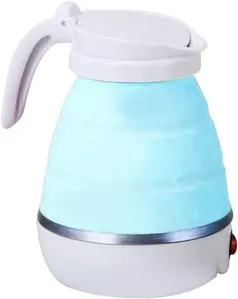 Mini chaleira elétrica portátil para viagem de inverno ao ar livre chaleira dobrável silicone 600Ml -110V