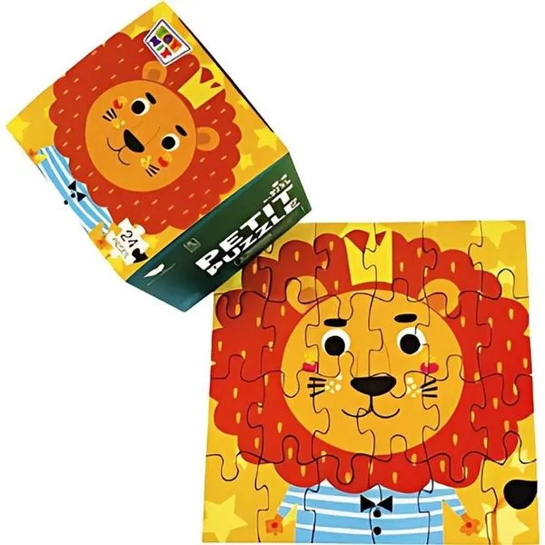 Quebra-Cabeça Cartonado Petit Leão 24 Peças 14x14cm Estimula Raciocínio Lógico Toy Mix Quebra-Cabeça Cartonado Petit Leão 24 Peças 14x14cm Toy Mix