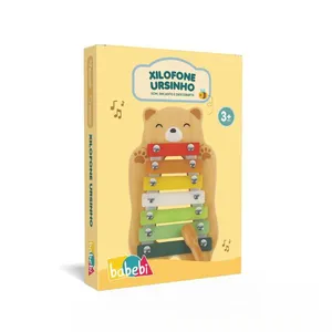 Brinquedo Xilofone Ursinho Em Madeira Babebi - 3005