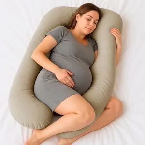 Almofada Travesseiro De Corpo Gestante Relaxante Isa Grande Macia Veludo Bege - Desk Design