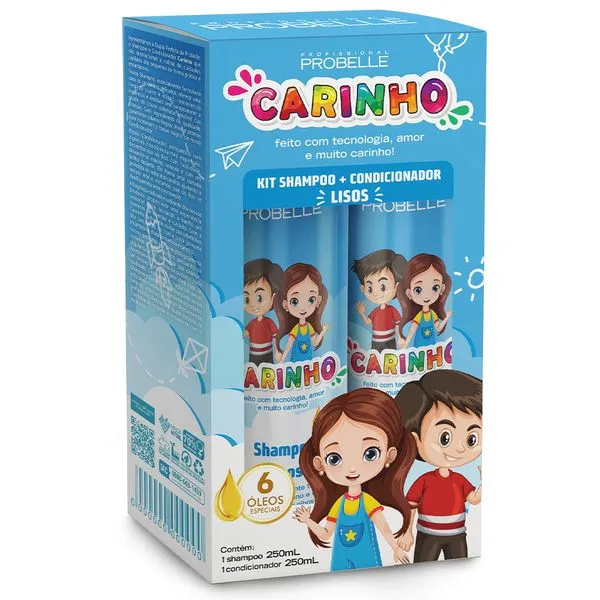 Kit Probelle Carinho Lisos Shampoo 250ml + Condicionador 250ml