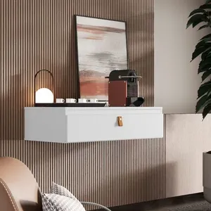 Console Bancada Cantinho do Café Suspenso sem Porta 1 Prateleira MDP 66cm Off White de Casa Console Bancada Cantinho do Café Suspenso sem Porta MDP 66cm Off White de Casa