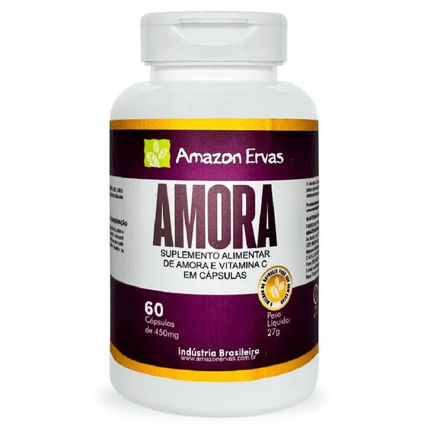 Amora Com Vitamina C 450mg 60 Cápsulas Amazon Ervas