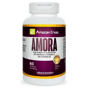 Amora Com Vitamina C 450mg 60 Cápsulas Amazon Ervas