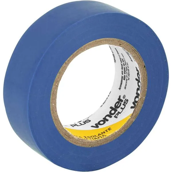 Fita isolante 19 mm x 10 m azul com 10 peças - VONDER
